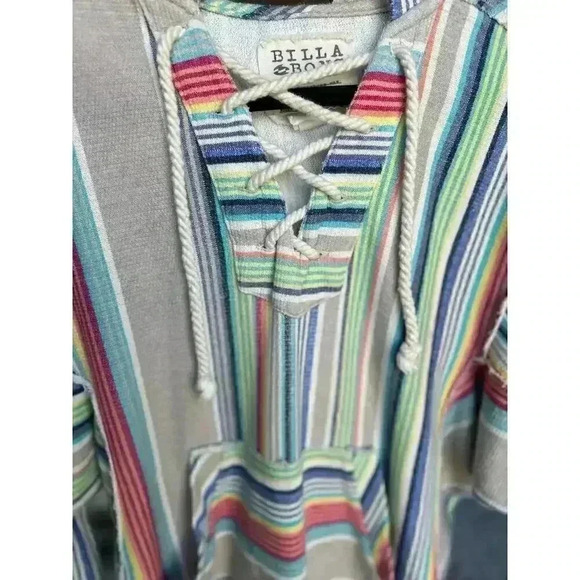 BILLABONG Mexican Stripe Beach Hoodie Size M - Picture 6 of 12